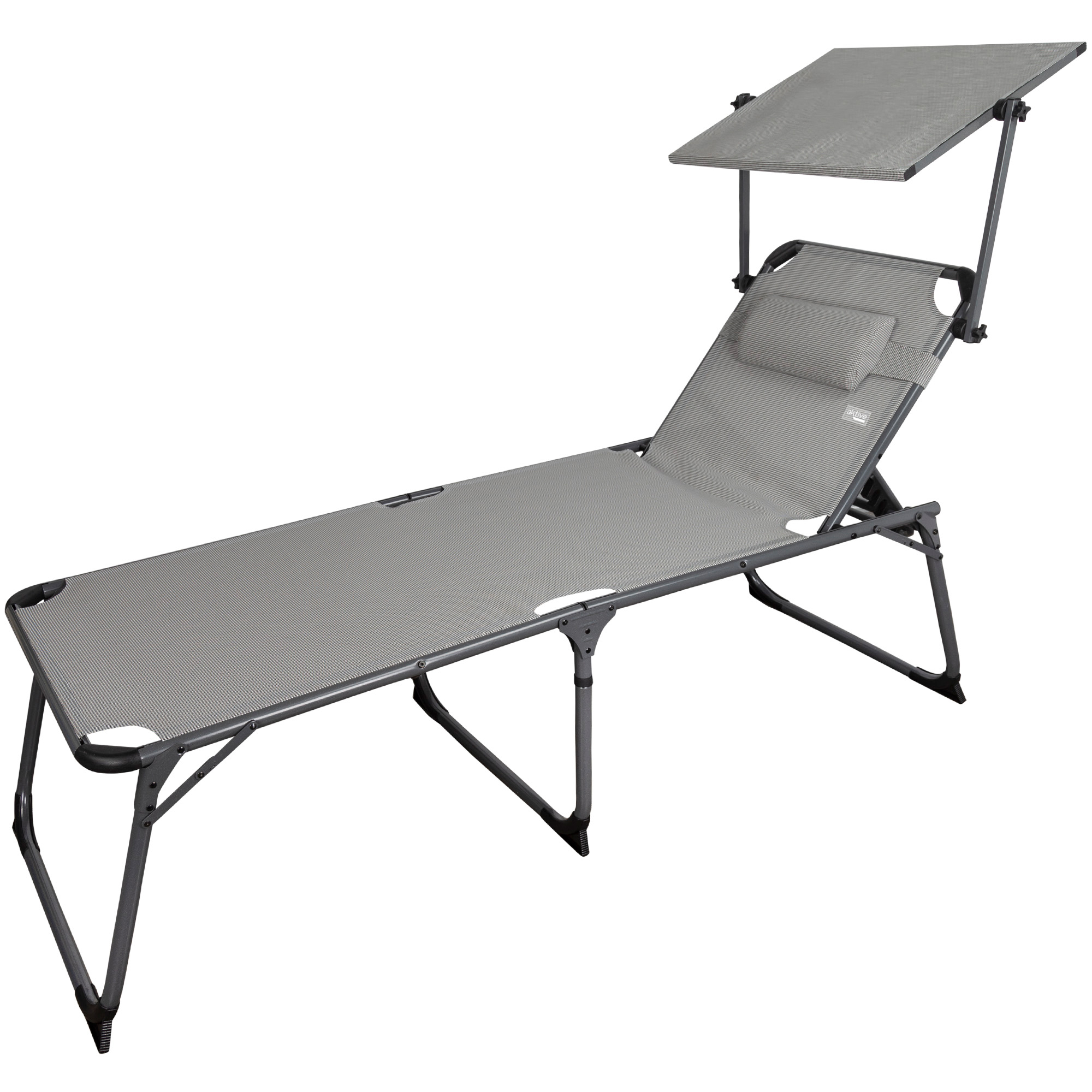 Transat pliant Aktive avec pare-soleil et coussin