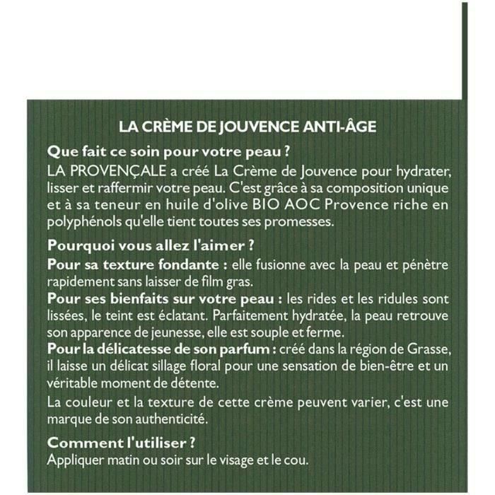 LA PROVENCALE BIO Anti-aging gezichtscrème voor een jeugdige uitstraling - Met AOC Provençaalse olijfolie - 50 ml