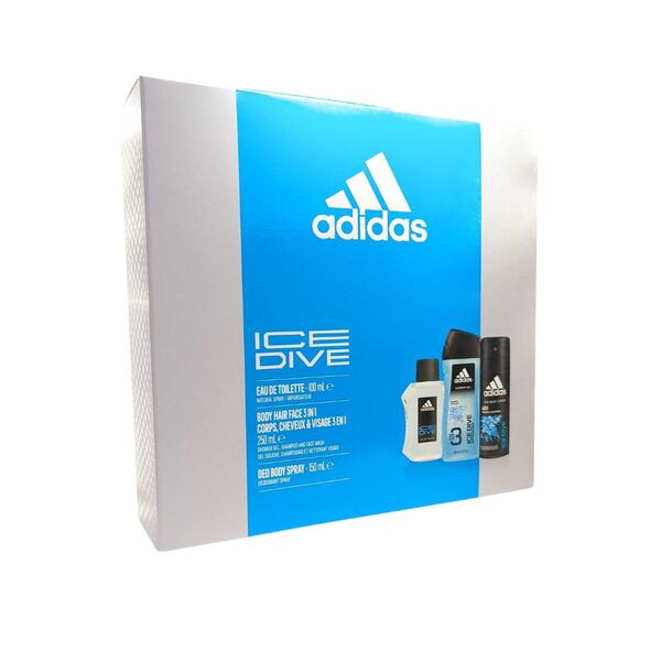 Adidas - Ice Dive EDT Spray Uomo 100ml Gel Doccia, Spray Corpo