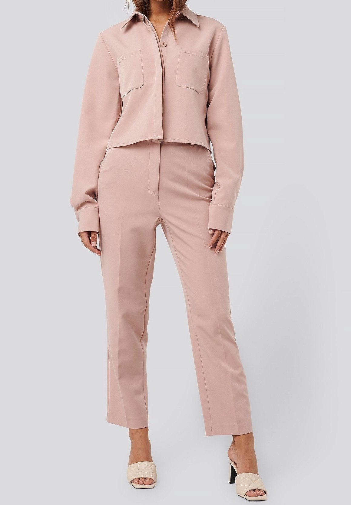 NA-KD Broek - lichtroze