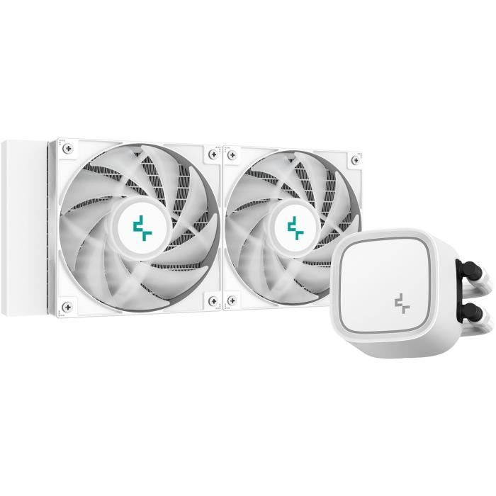 Watercooling AIO - DEEPCOOL LE520 - 2x 120 mm ARGB fans - White