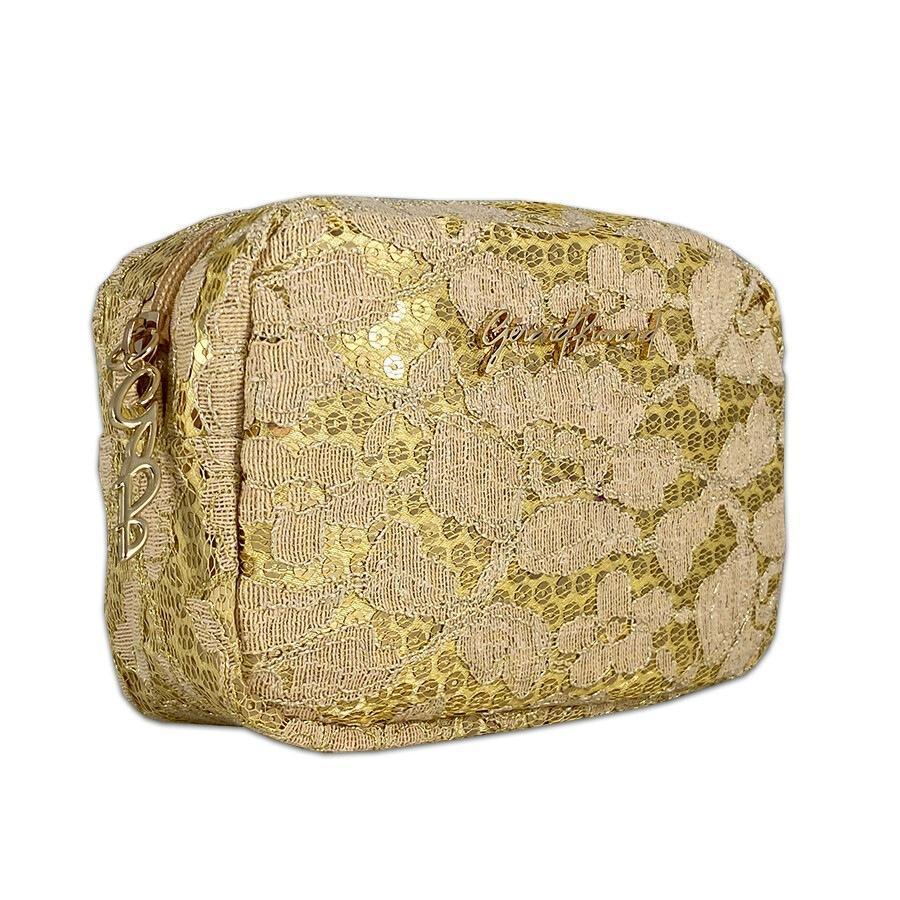 Kozmetična torbica/škatlica za kozmetiko Douglas Accessories, čipkasta, bež - 1 kos