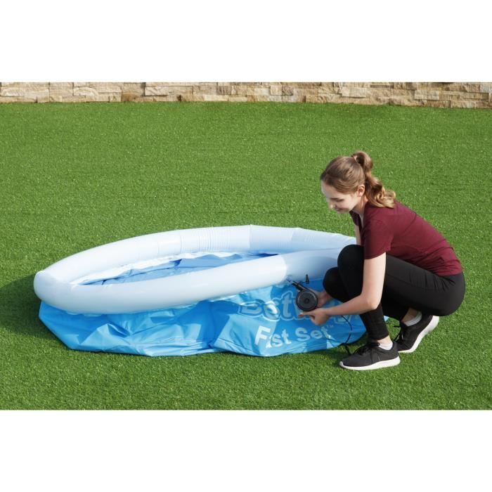Piscina desmontable BESTWAY - Montaje rápido - Ø 183 cm - Redonda (Incluye parche de reparación)
