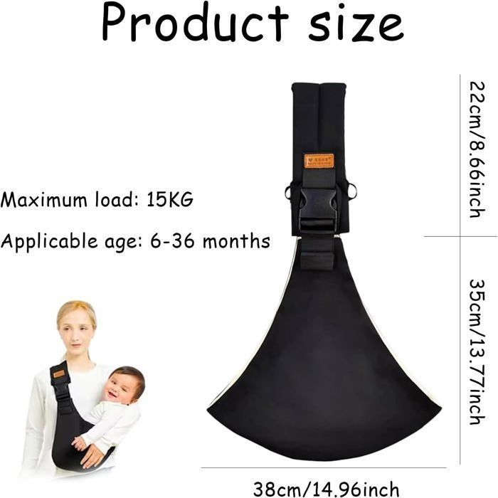 Marsupio regolabile per neonati e bambini piccoli, leggero e traspirante, marsupio fisiologico, multicolore.