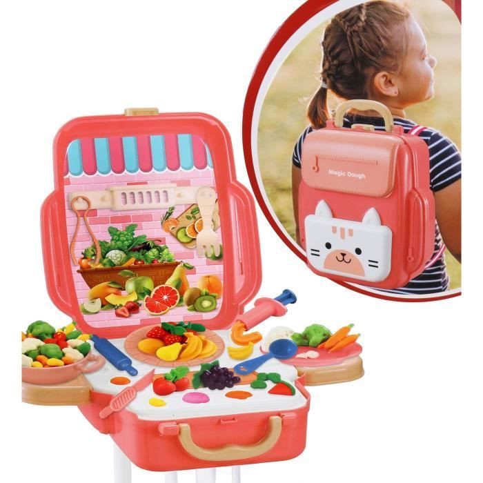 Boetseerklei - MEGA CREATIEF - Fruit en groenten - 10 kleuren - 3-in-1 - Vanaf 3 jaar