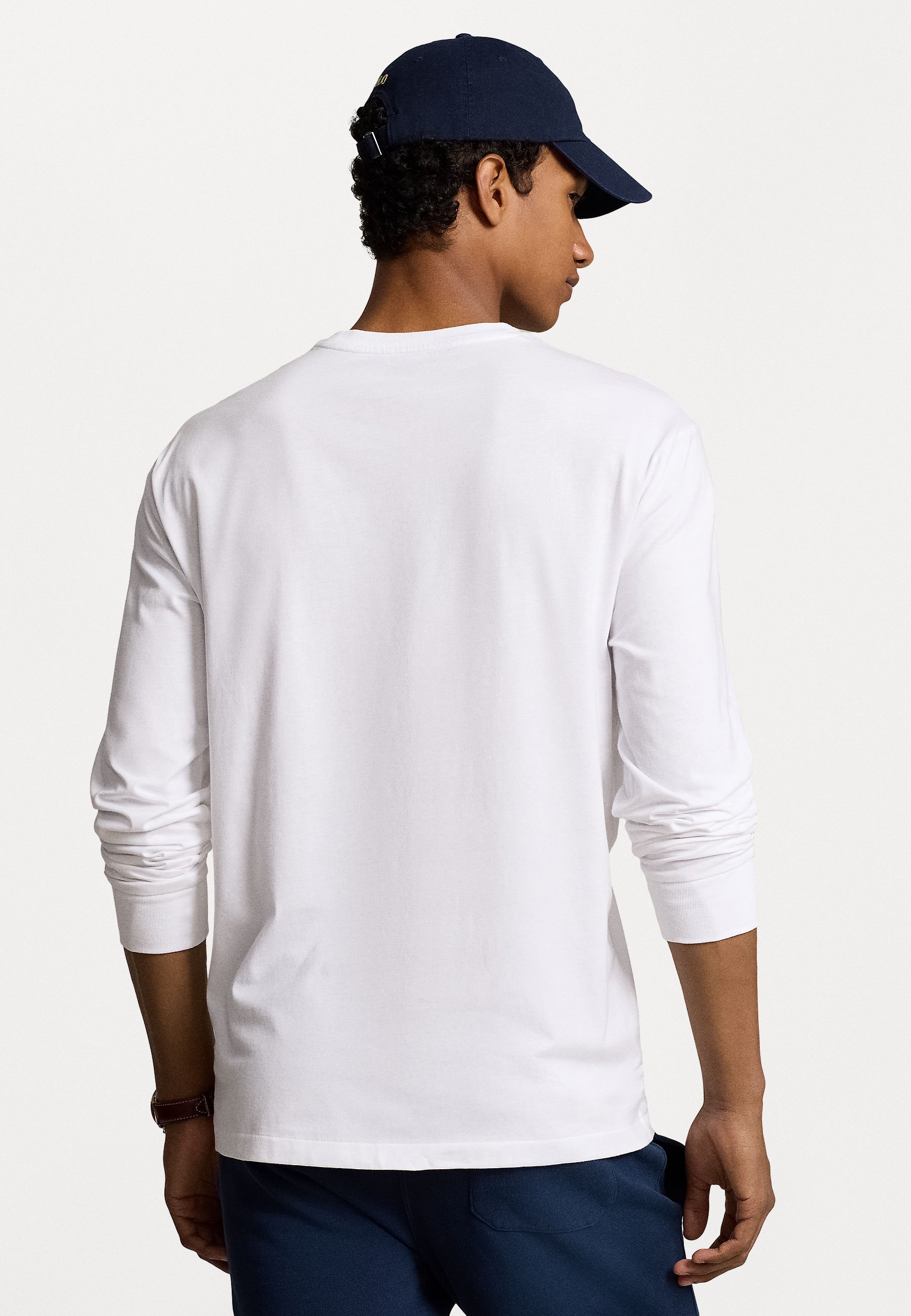 Polo Ralph Lauren CLASSIC FIT JERSEY LONG SLEEVE T SHIRT - Top s dlhým rukávom - biela