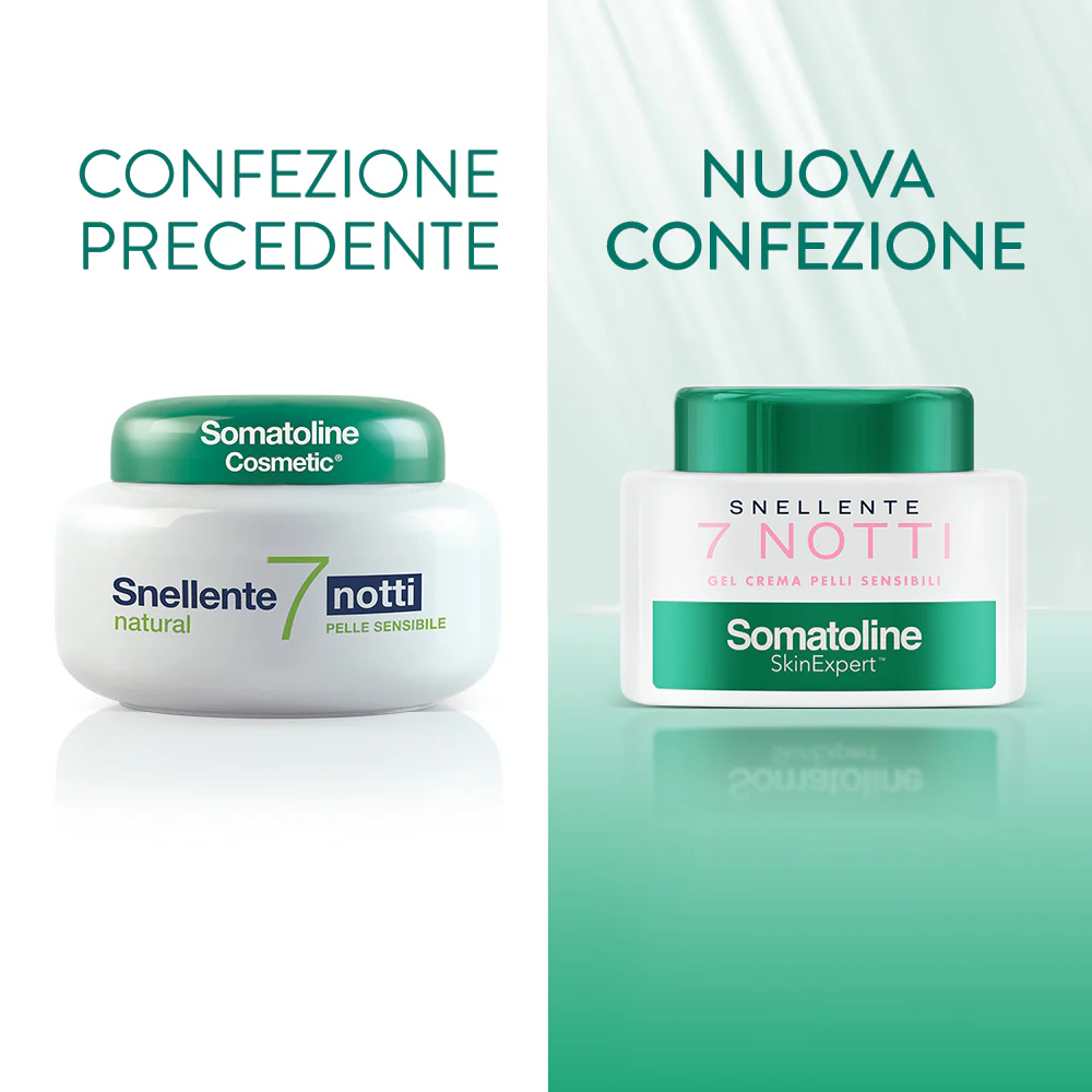 Snellenti Snellente 7 Notti Gel Crema Pelli Sensibili - Crema gambe e glutei drenante, Gel corpo tonificante, Crema pancia e fianchi snellente