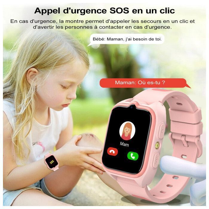 Blackview Z30 Kinder-Smartwatch, 1,75 Zoll, 800 mAh, 4G-Videoanrufe, Dreifach-Positionierung (GPS/WLAN/LBS), SOS-Taste, Pink