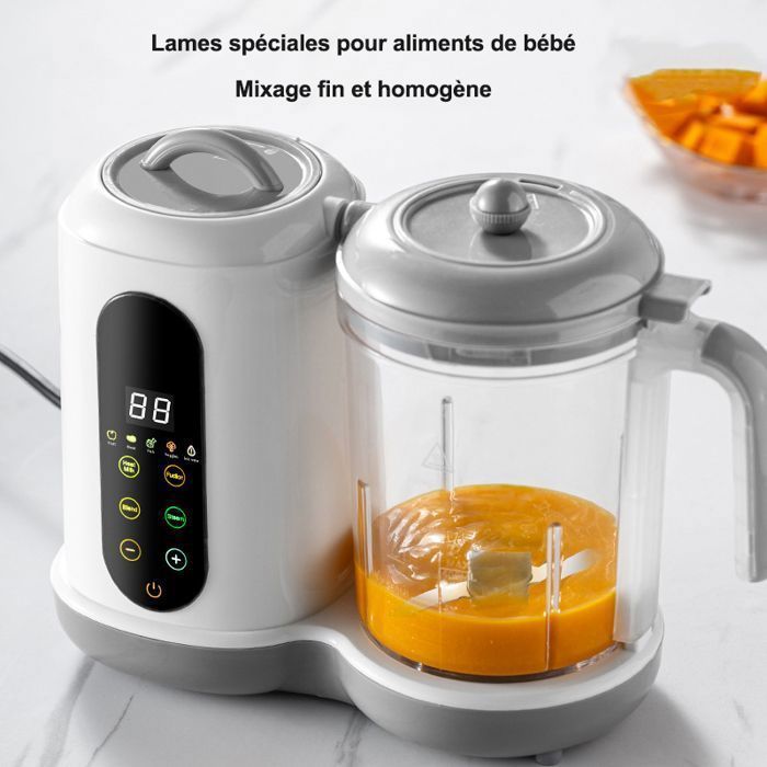 4-in-1 Multifunktions-Babynahrungszubereiter – Kochen, automatischer Kocher und Mixer, Sterilisator, Flaschenwärmer, BPA-frei, 400 ml