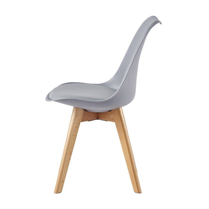 Conjunto de 4 cadeiras mcc direct para sala de jantar, cozinha, escritório e sala de estar, com design em EVA (cinza)