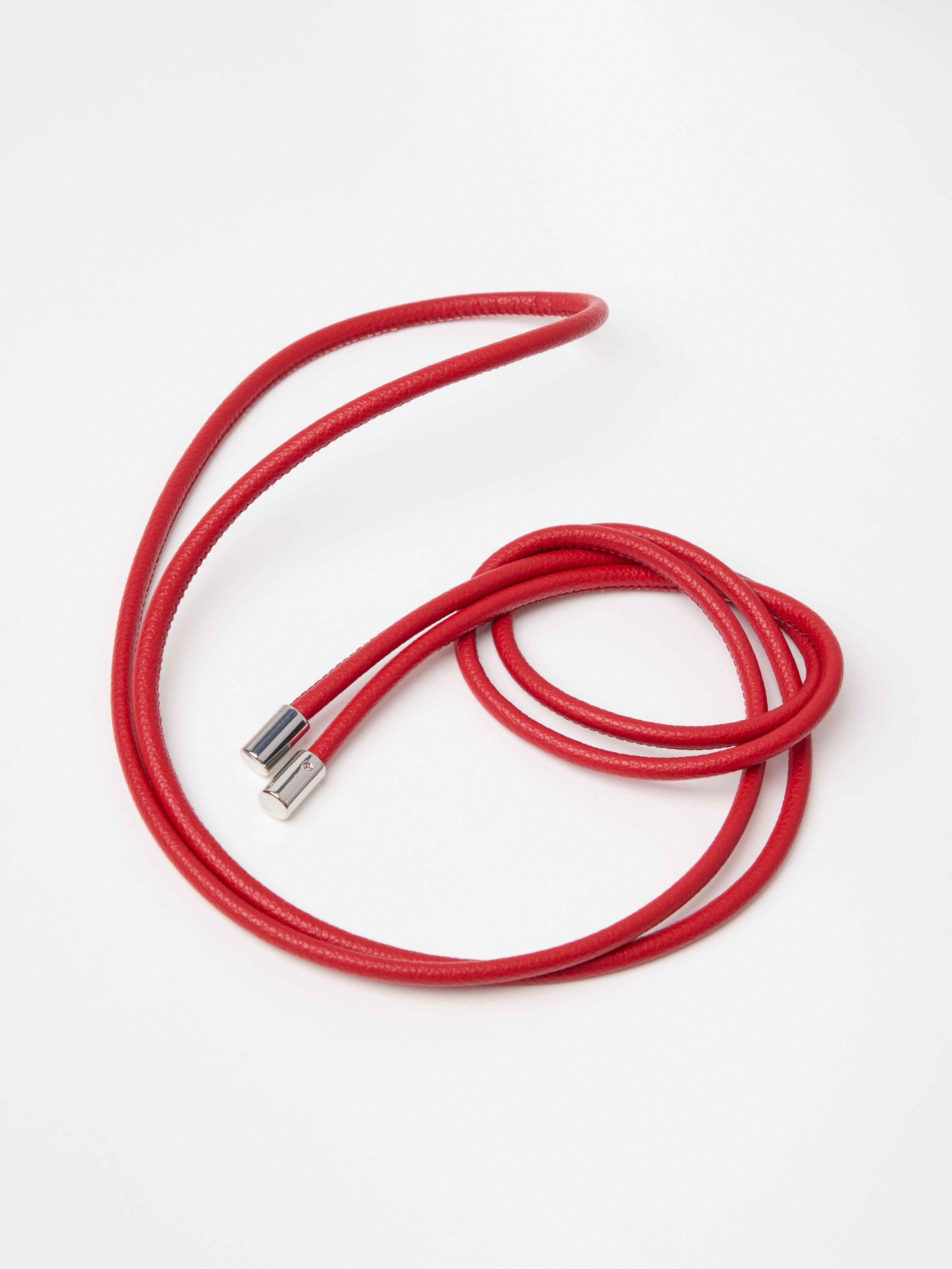 Ceinture en similicuir rouge