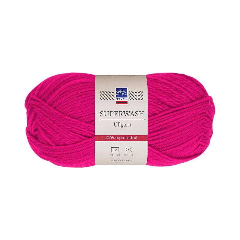 Hilo de lana Superwash rosa
