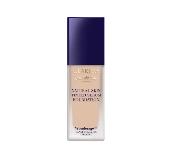 Claresa Care All Day nawilżający podkład-serum z naturalnym wykończeniem 1 W Light Warm 32 ml
