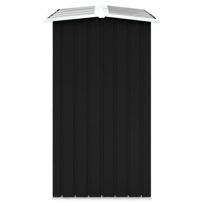 Caseta de almacenamiento de madera de acero galvanizado, 172x91x154cm, color antracita.