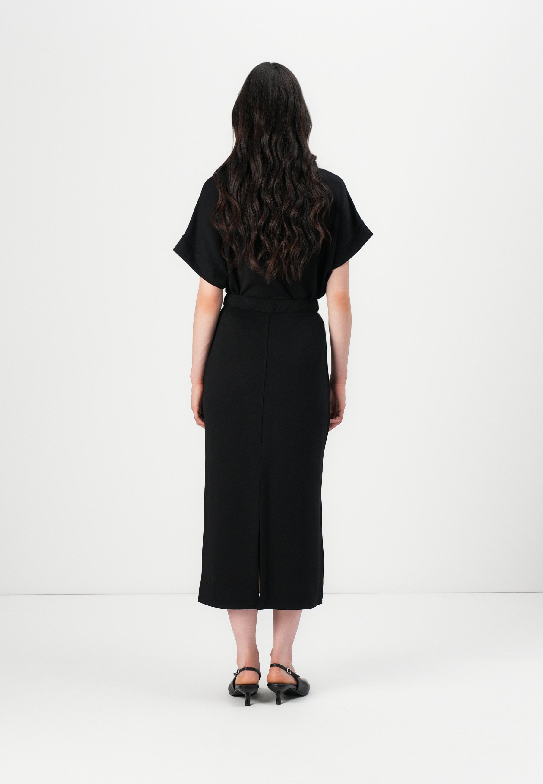 Vero Moda VMHALI ANKLE SKIRT - Gonna a trapezio - nera