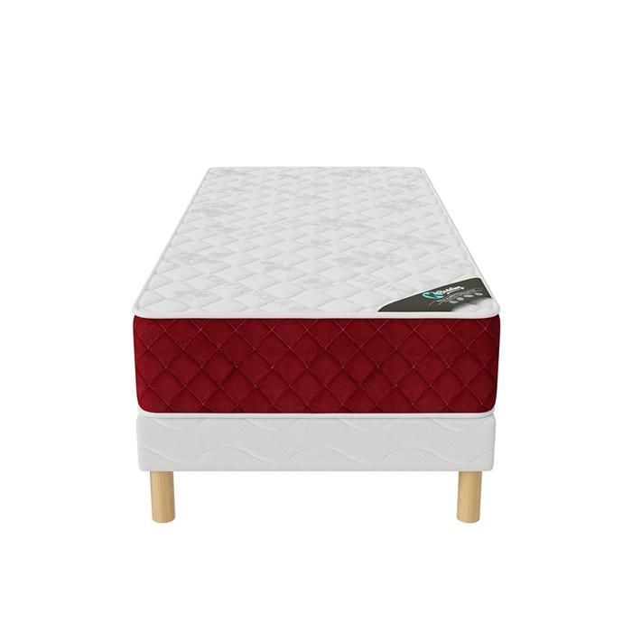 Rosso 90x200 Set | Bed base + polyurethane mattress | 25 cm firm comfort | Premium finishes