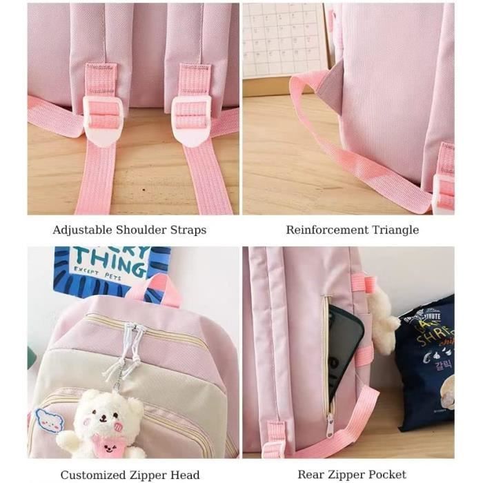 Girls' 5-in-1 School Bag Set: Backpack for Teenagers, Women's School Bags, Shoulder Bag, Daypack