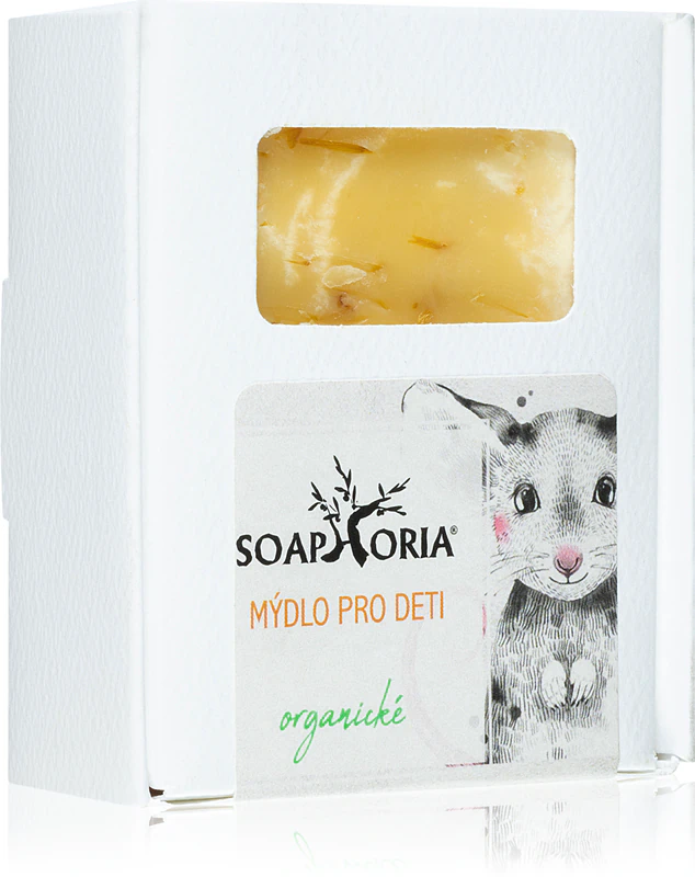 Sabonete orgânico Soaphoria Babyphoria, sabonete orgânico para bebês desde o nascimento.
