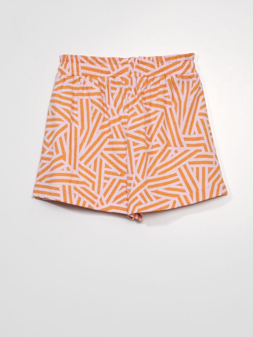 Shorts met reliëf - WIT