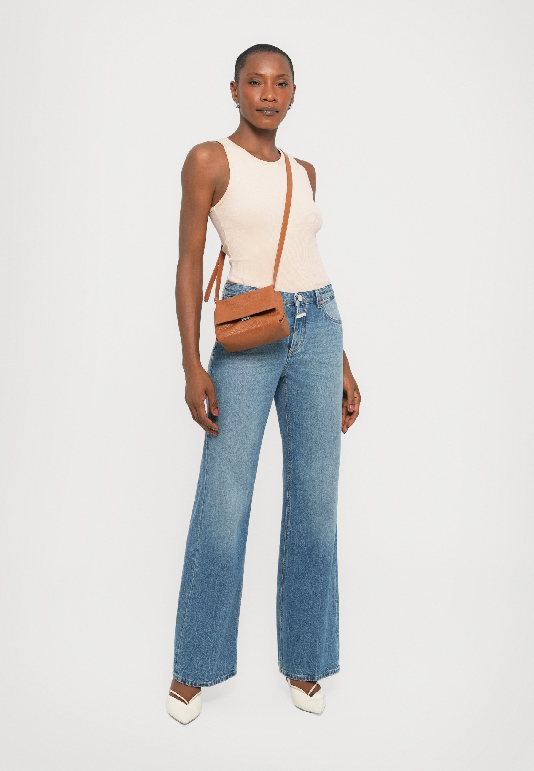 Filippa K FINE TANK - Top - stoffig roze