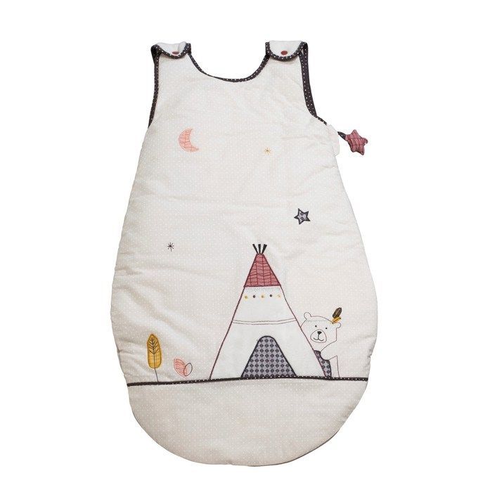 Gigoteuse bébé en coton - Sauthon - Timouki - Ouatinée - Blanc - 0 mois - Naissance