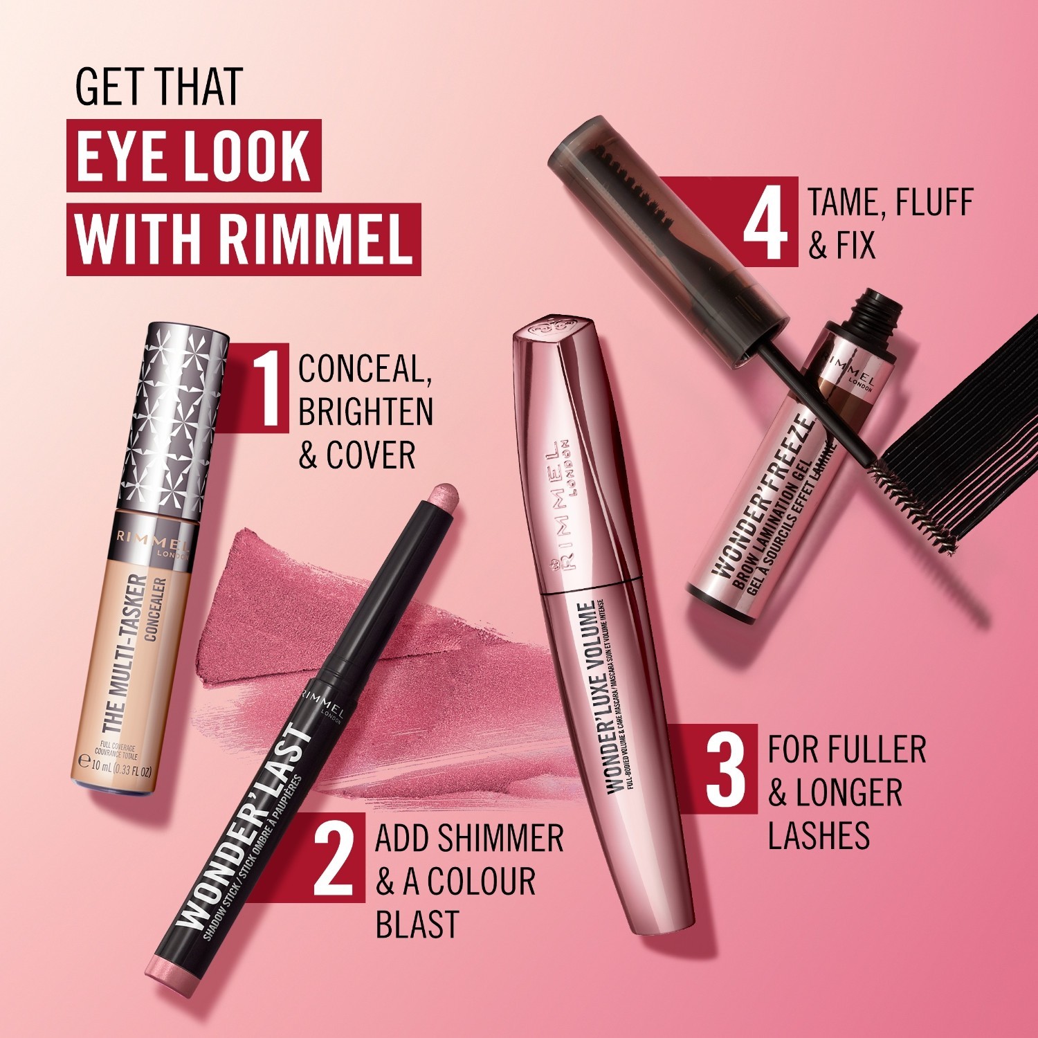 Rimmel London olovka za obrve Freeze laminacijski gel - 6 g