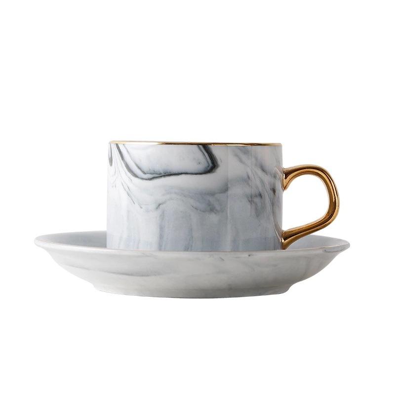 Tasse et soucoupe à café en céramique simple et luxueuse, idéale pour le thé chinois et l'expresso. Tasse réutilisable en bambou. Juego De Tazas Cafe Home Decor OO50BD