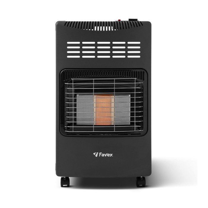 Chauffage d'appoint gaz Plio - FAVEX - Intérieur - Infrarouge - Tuyau et détendeur offerts - 40 m², Pliable, Noir