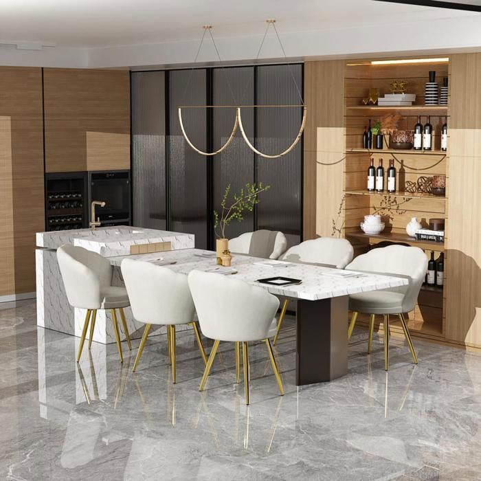 Poltronas e cadeiras - XUANYU - Cadeira estofada em formato de flor - Para sala de estar e sala de jantar - Branca