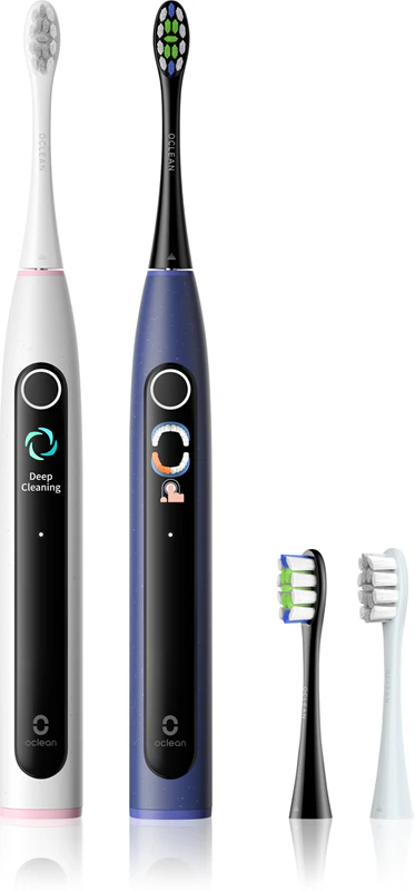 Escova de dentes sônica Oclean X Lite Duo Set + cabeça de reposição Azul + Cinza