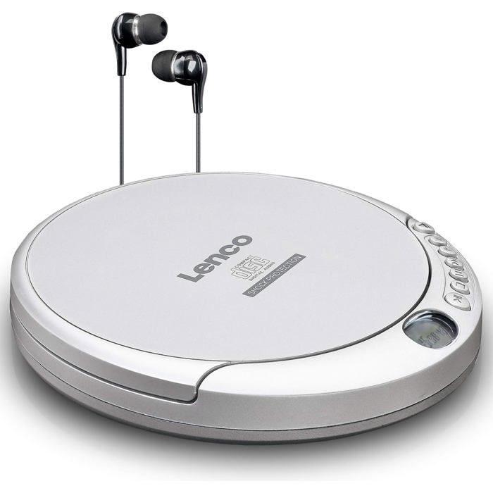 Reproductor de CD portátil - ZGEER - CD-201SI - Resistente a golpes - MP3 - Plateado - 13,7 x 2,4 x 14,8 cm - Conector de 3,5 mm - USB