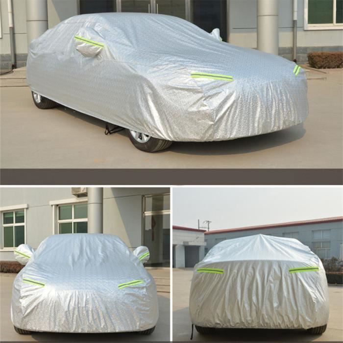 Funda para coche, funda protectora, funda impermeable con tiras reflectantes, lona plateada. Deja un mensaje. Tipo de vehículo