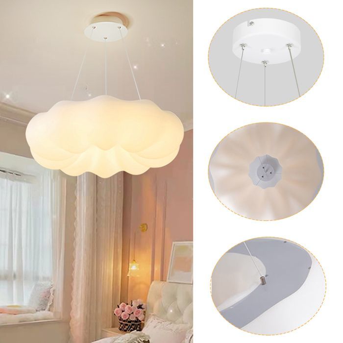 Lámpara colgante LED moderna con forma de nube SNOGOLD, araña regulable de 3 colores, lámpara colgante de estilo escandinavo para sala de estar.