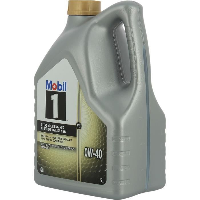 Olio motore sintetico 5W-40 FS - MOBIL 1 - lattina da 5 litri - Altissime prestazioni - anti-inquinamento