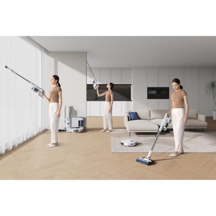 ECOVACS DEEBOT N20 COMBO - Robot aspirapolvere + lavapavimenti con stazione di ricarica - Doppio svuotamento automatico - Potenza di aspirazione 10 kPa