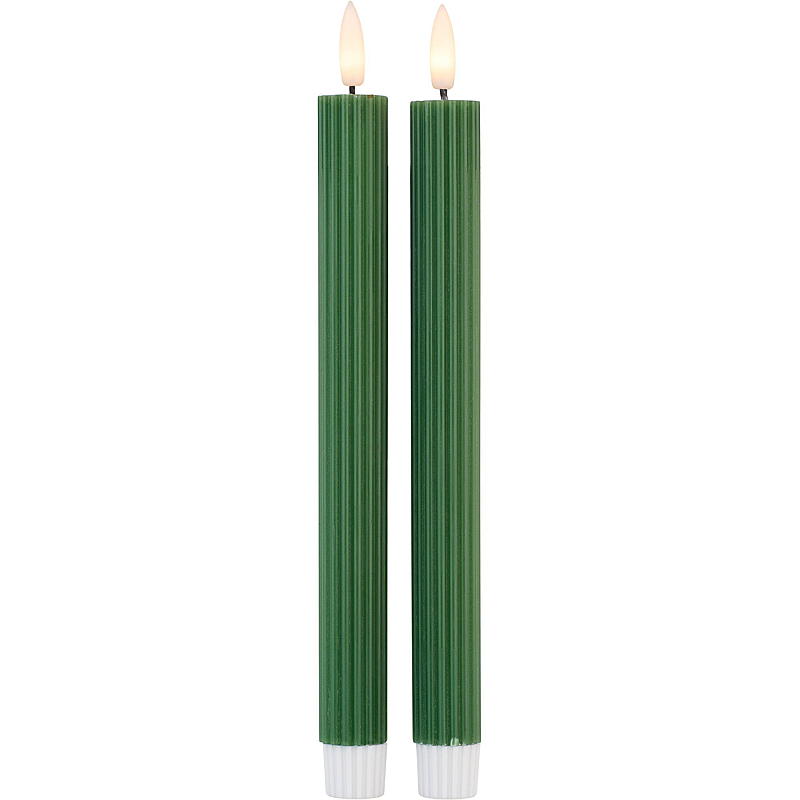 Vie Home Kroonlamp 2-pack 24 cm LED timer groen