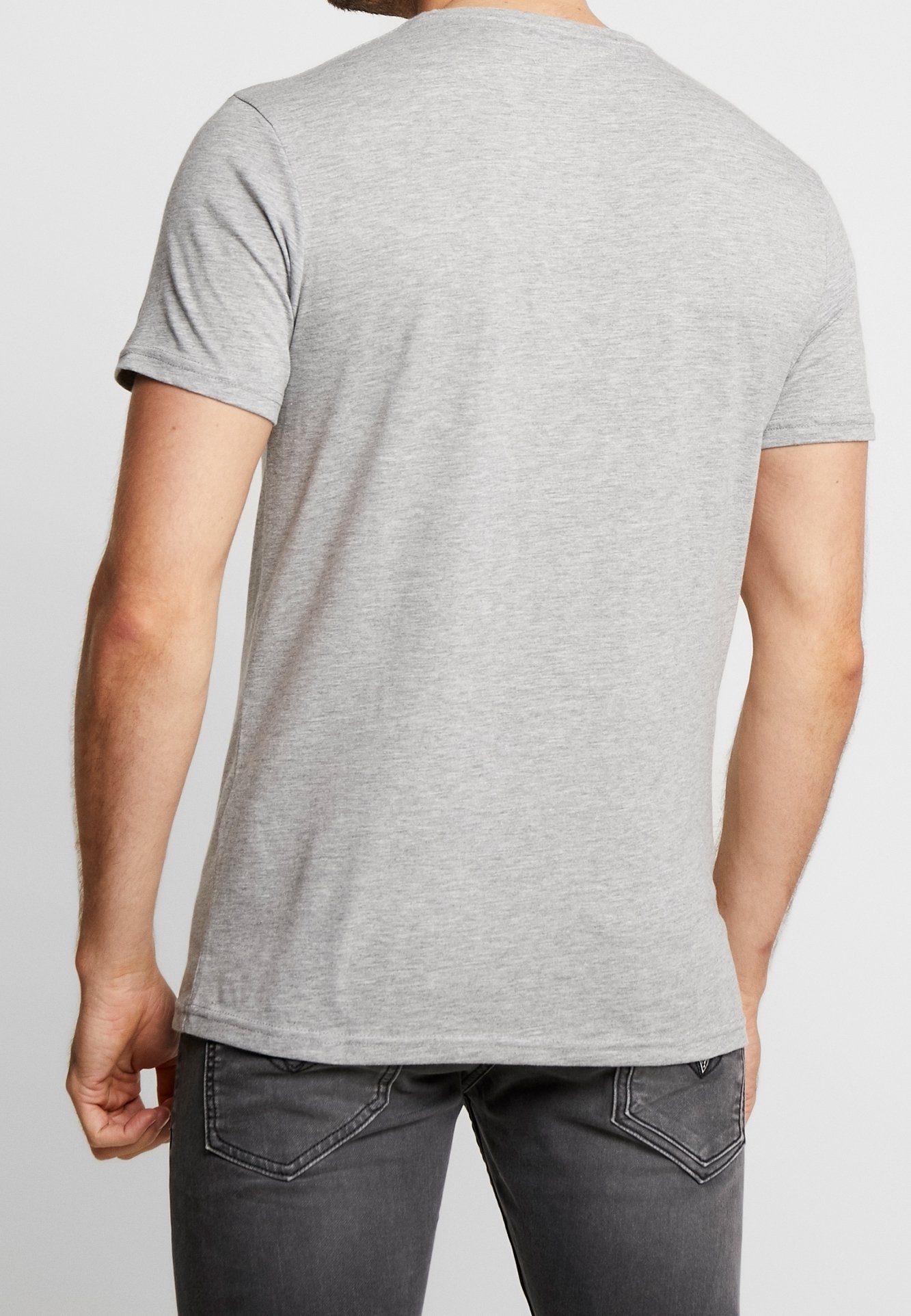 Pier One Print T-Shirt – meliertes Grau