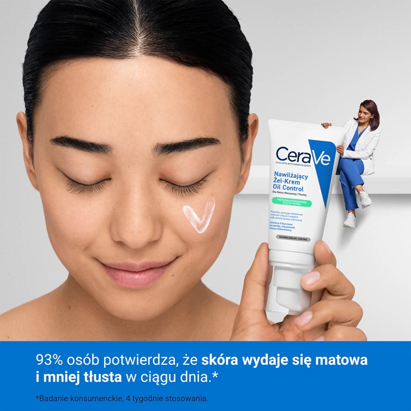 CeraVe Oil Control mitrinošais želejkrēms kombinētai ādai