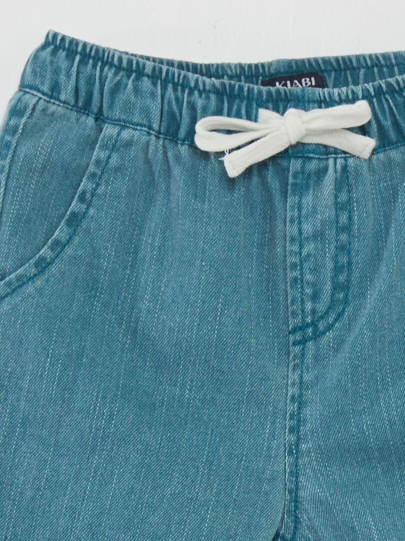 Calça jeans Paperbag - AZUL