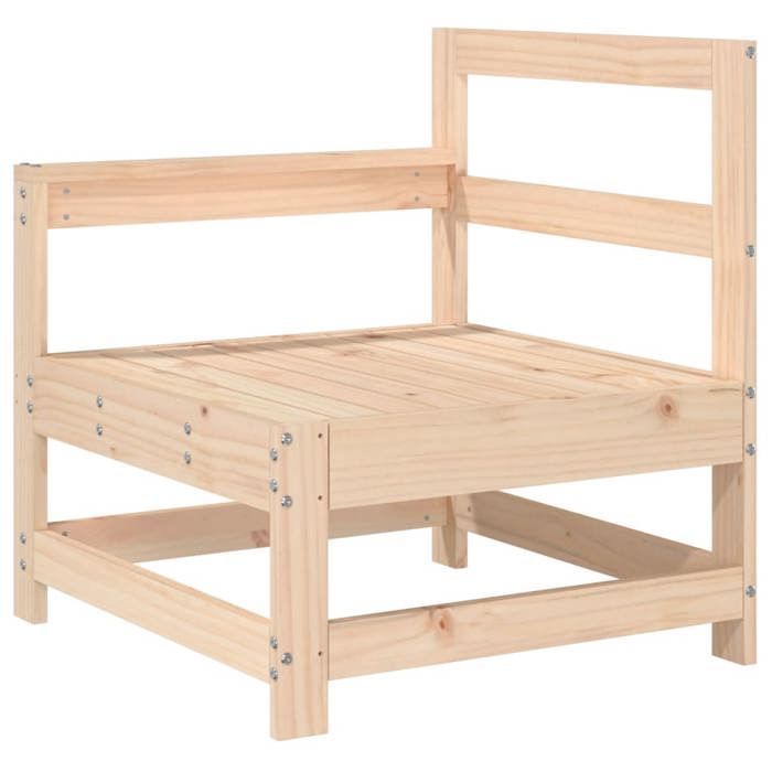 vidaXL Salon de Jardin 7 pcs, Canapés avec Repose-pied, Ensemble de Meubles avec Table Basse Patio Terrasse, Rustique, Bois 3186375
