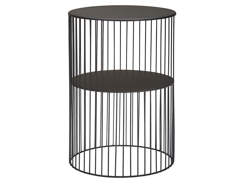 Stolik okrągły Mario 55 cm metalowy czarny