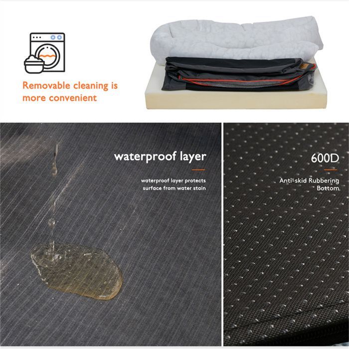 Cama ortopédica para perros - UNHO - XXL - 120x90x30cm - Funda extraíble - Lavable