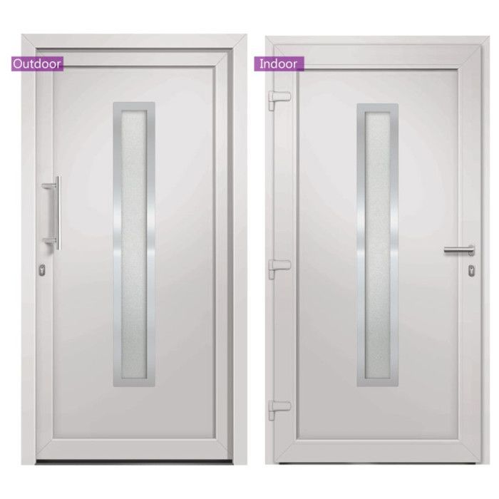 vidaXL Porte d'entrée Blanc 98x208 cm
