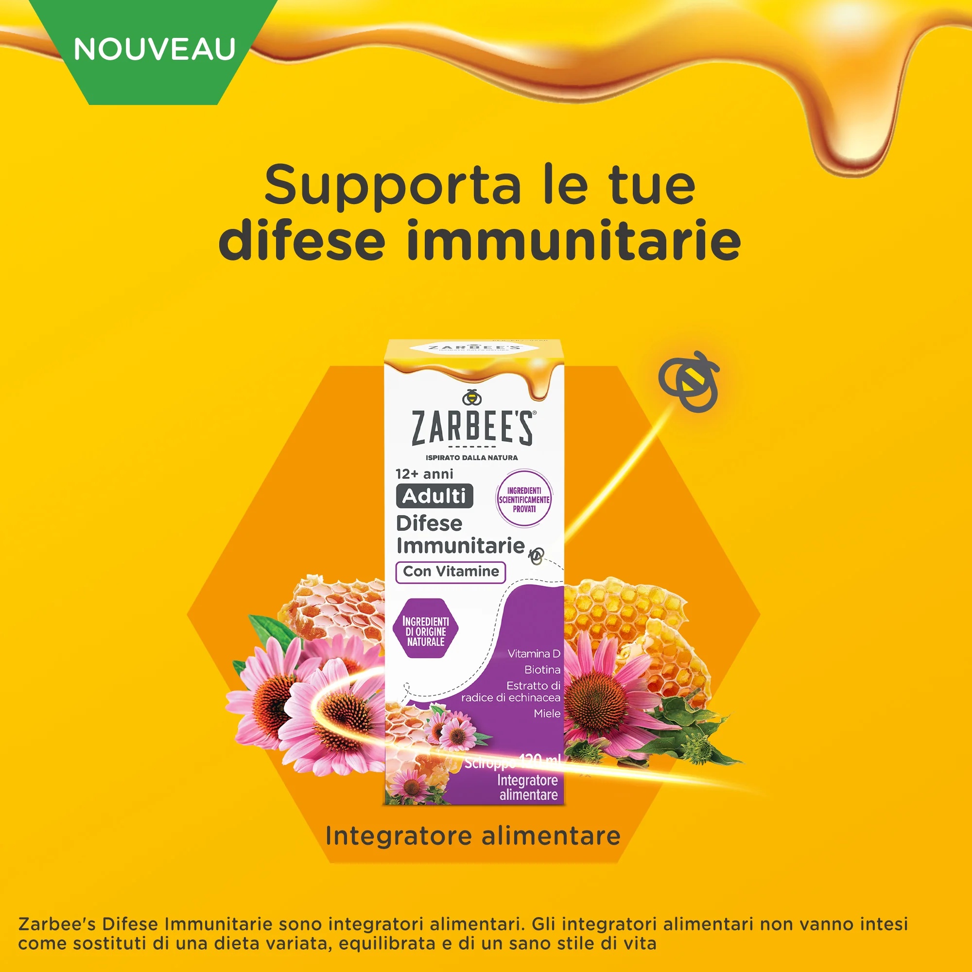 Zarbee's Defensas Inmunológicas Adultos 120 ml sin lactosa