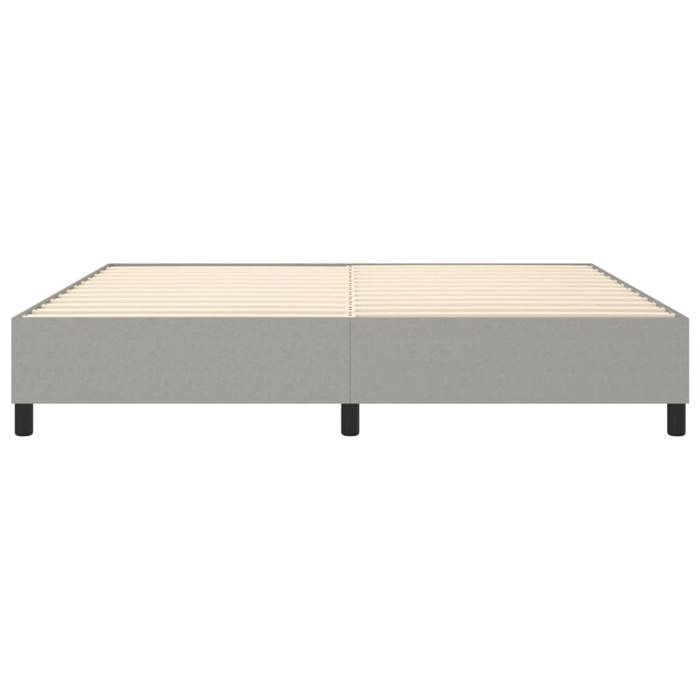 Gris 200 x 200 cm - Cama de madera - Carga máxima 150 kg - Estructura de cama de muelles gris claro 200x200 cm tela 005_399676