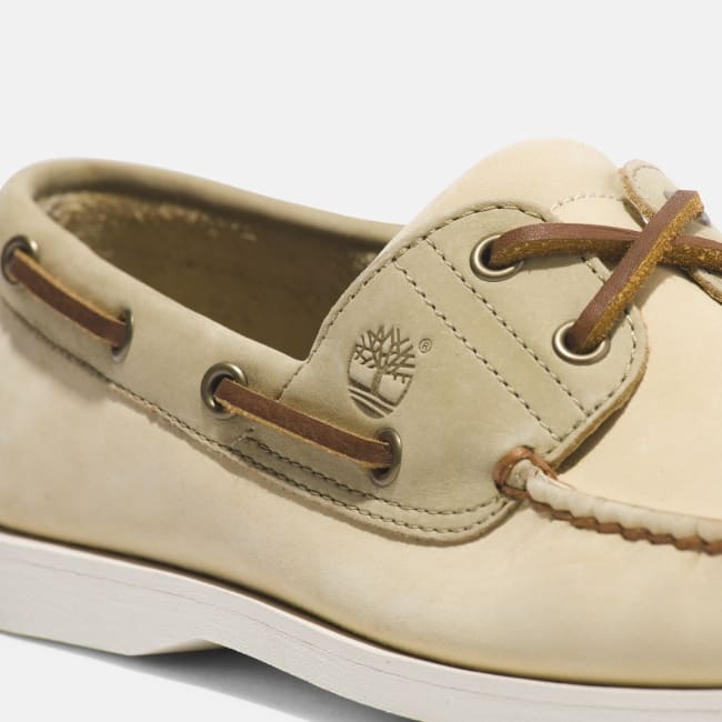 Scarpa da Barca in Pelle Classic da Uomo in                giallo chiaro