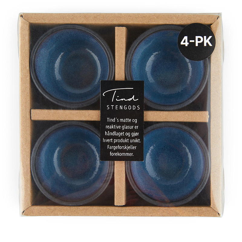 Cuisine Egg glassboks 4-pakning blå