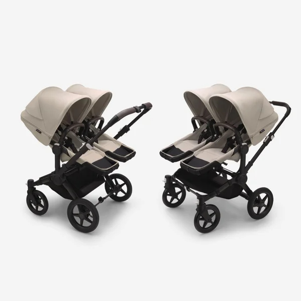 Carrinho de Bebê Duplo Bugaboo Donkey 5 2 em 1 Preto/Taupe Deserto, Taupe Deserto