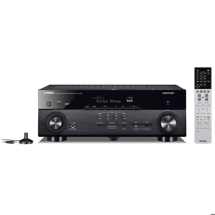 Yamaha MusicCast RX-A680 – 80-Watt-Heimkino-Receiver, Schwarz, Dolby Atmos, DTS:X, 4 × HDMI 4K