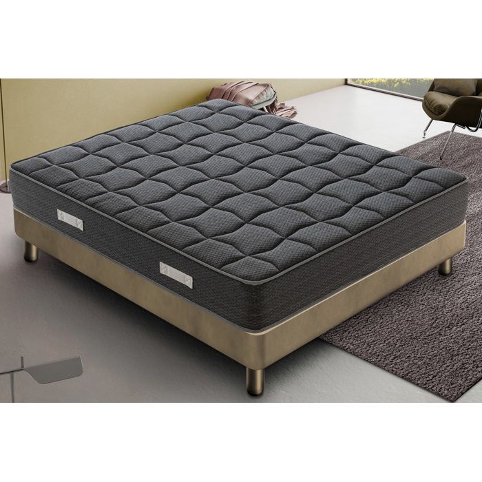 Colchón de espuma BLACKMOON de 200x200 cm - Capa de confort de espuma viscoelástica - 30 cm de grosor